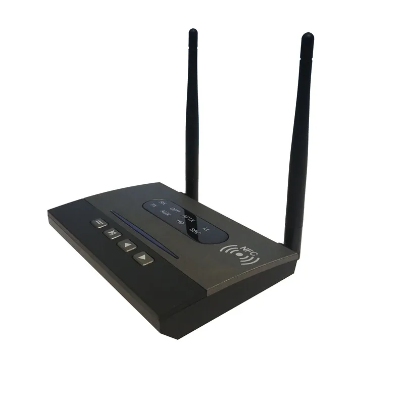 HD Blue tooth 5.0 AptX low latency NFC/Bypass Transmitter and Receiver 2 in 1 Adapter with Optical and AUX Connector