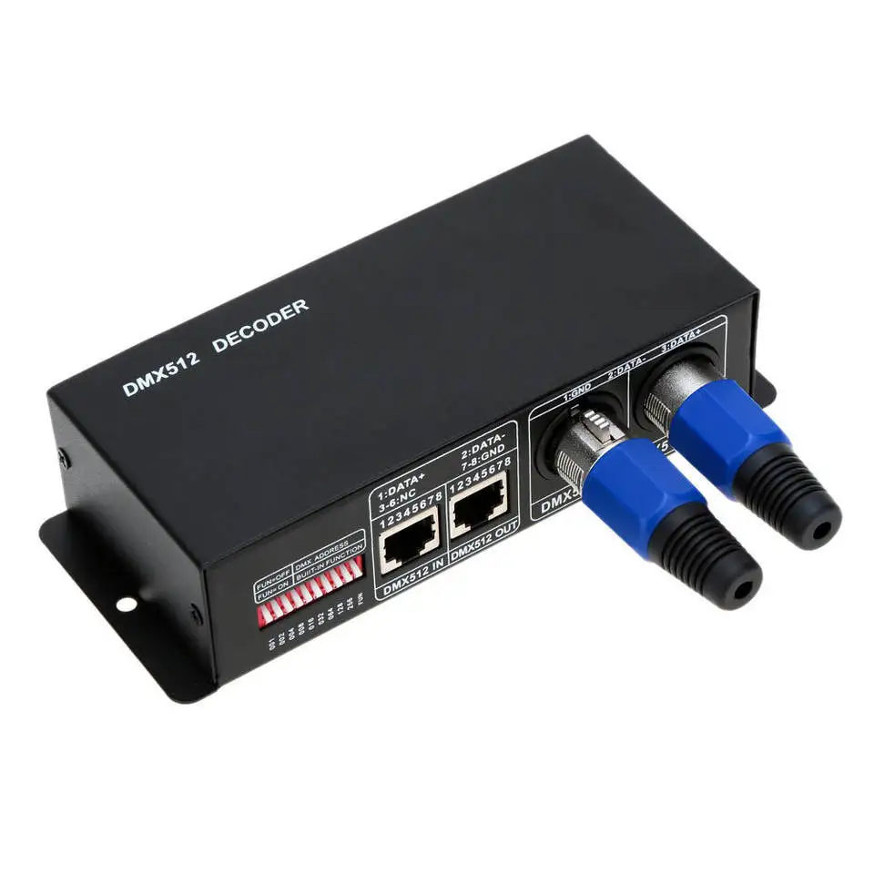 DMX512 декодер RGB RGBW контроллер 3CH 4CH аксессуары для ленточного света DC12V 24V