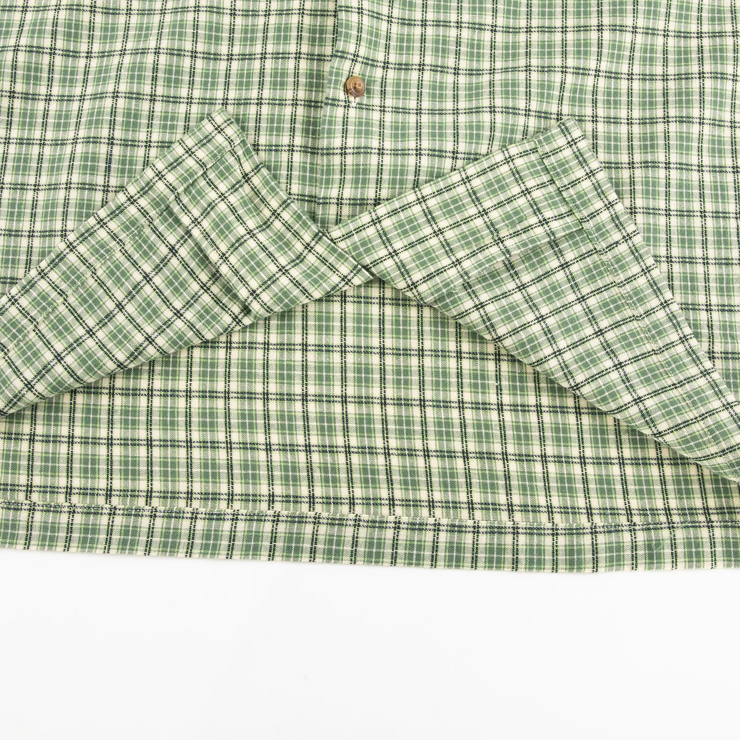 Checked Cotton Button Up Shirt Formal Work Vocation Shirt Wear Square Collar Short Sleeve Plaid Shirt