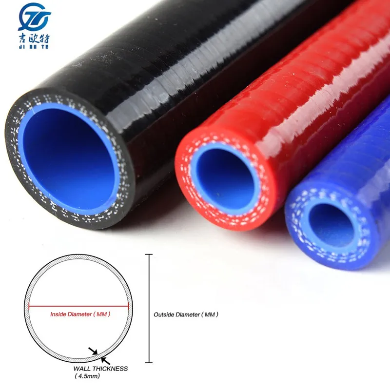 Colorful 25mm inner diameter automotive straight rubber hose 1 meter long