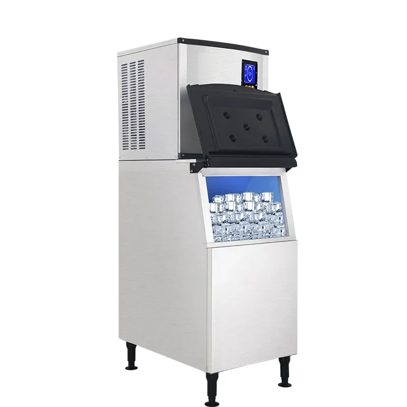 Professional Commercial Ice Cube Making Machine Ice Block Maker Electric Stainless Steel Famous Brand Tap Water English Touchpad