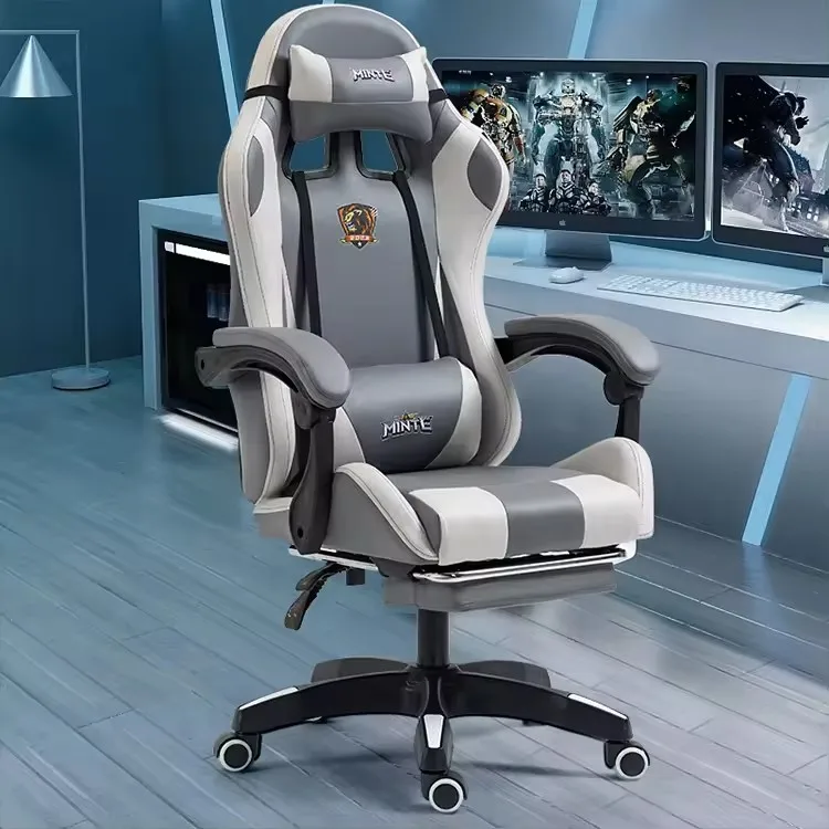 High Quality Custom Ergonomic Racing Gaming Chair PVC Computer Silla Gamer with Lumbar Swivel and Massage Features