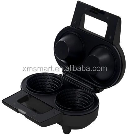 2 Bowls waffle Maker with non-stick coating surface
