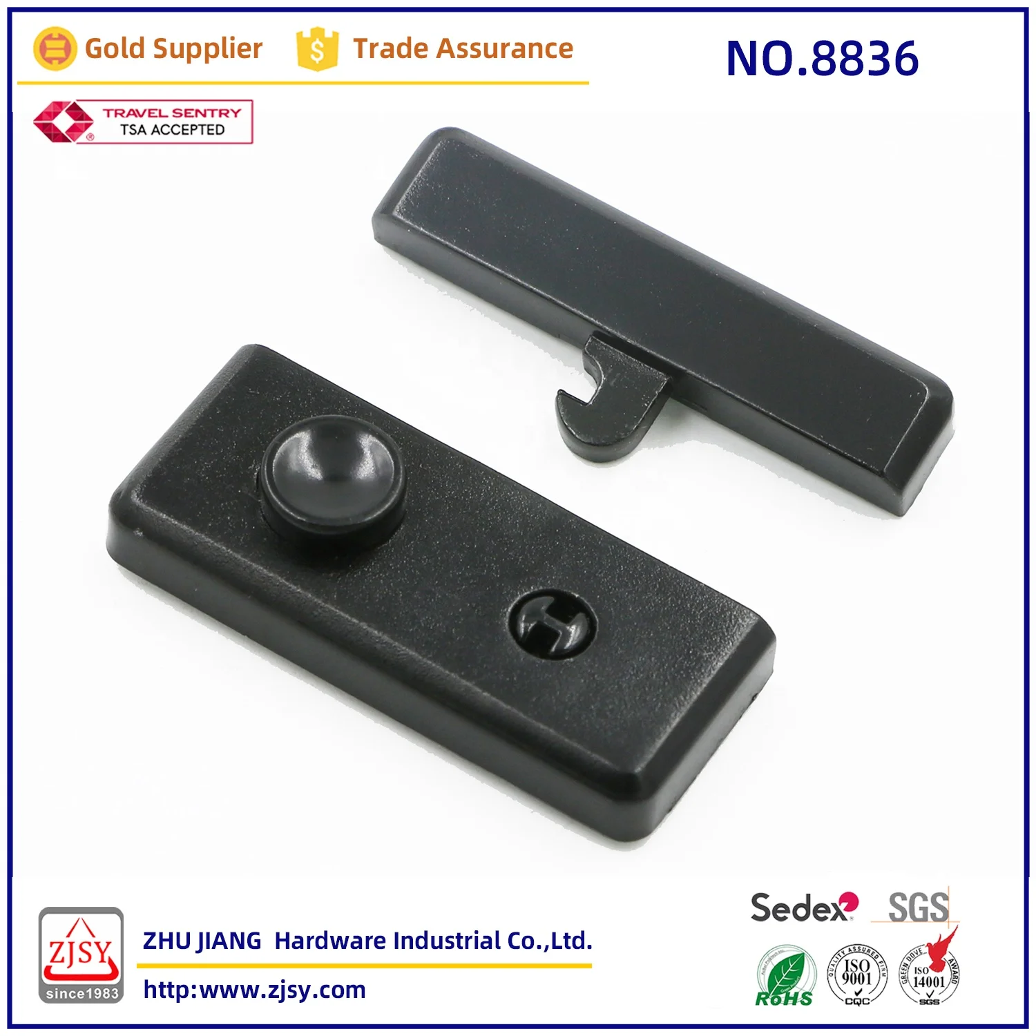 8836 hot selling products with lock buckle pair lock fashion gift box lock factory direct sales case hardware accessories