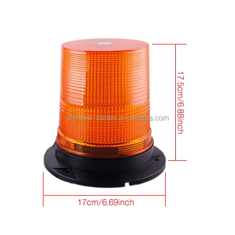 High Profile Amber LED Emergency Rotary Strobe Lamp Heavy Duty Safety Mining Equipment Dual Flashing Warning Beacon Light WL27