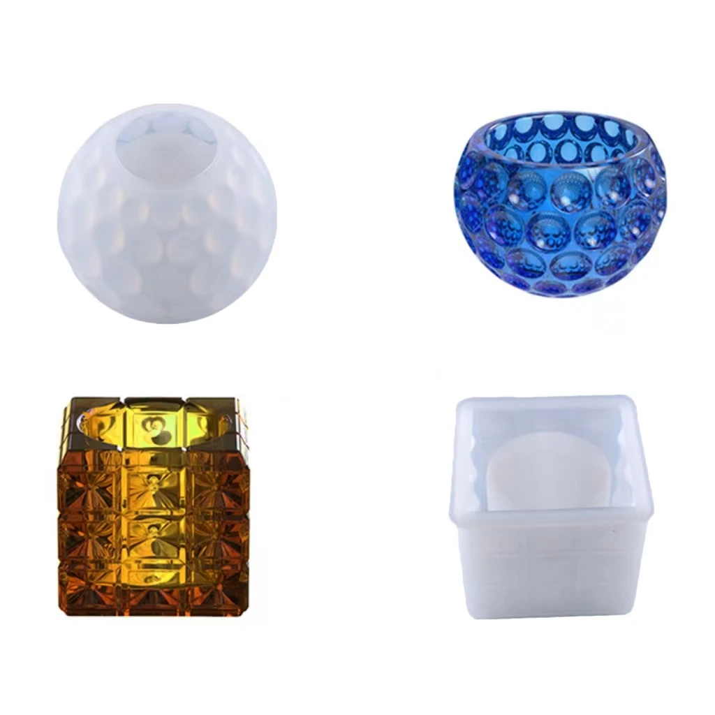 DIY Glass candlestick Wave point shaped storage box wavy dots mold storing plant hydroponic bottles silicone mold Potted plant