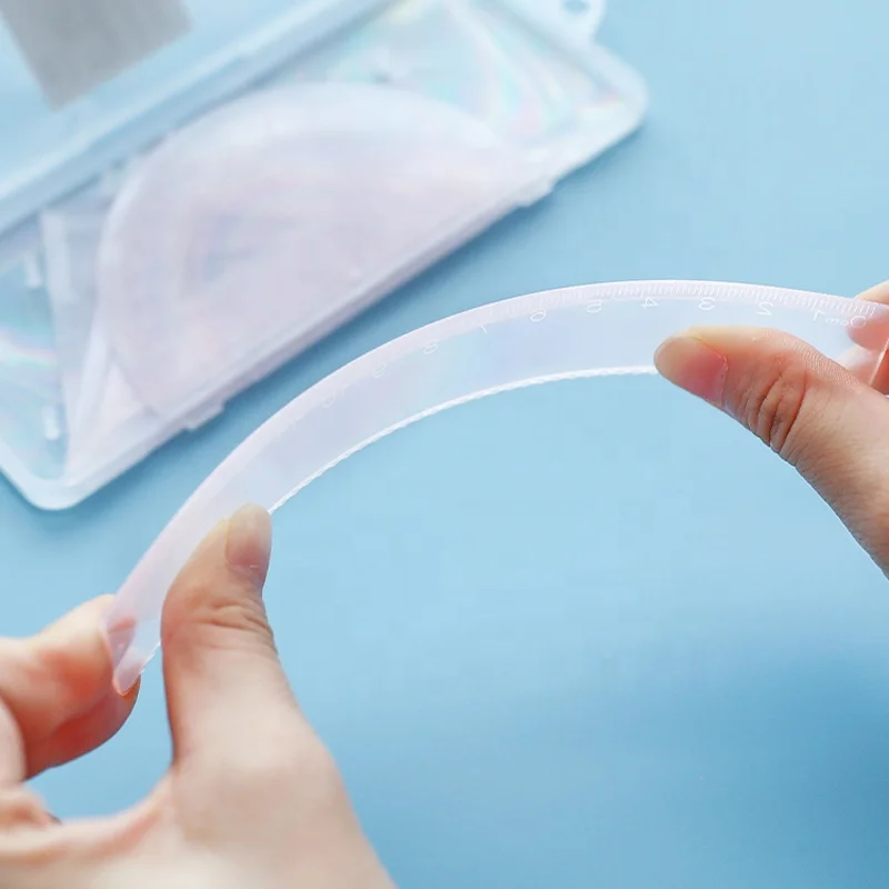 Пластиковая линейка ANDSTAL 4 в 1, набор линейки в полипропиленовом ящике для хранения, линейка для школы, математические принадлежности