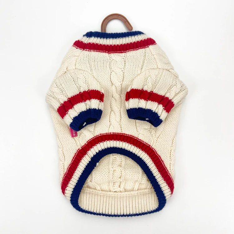 Solid Color Knitted Dog Jumper Sweater Winter Warm Soft Pet Clothes Knit Sweaters for Dogs