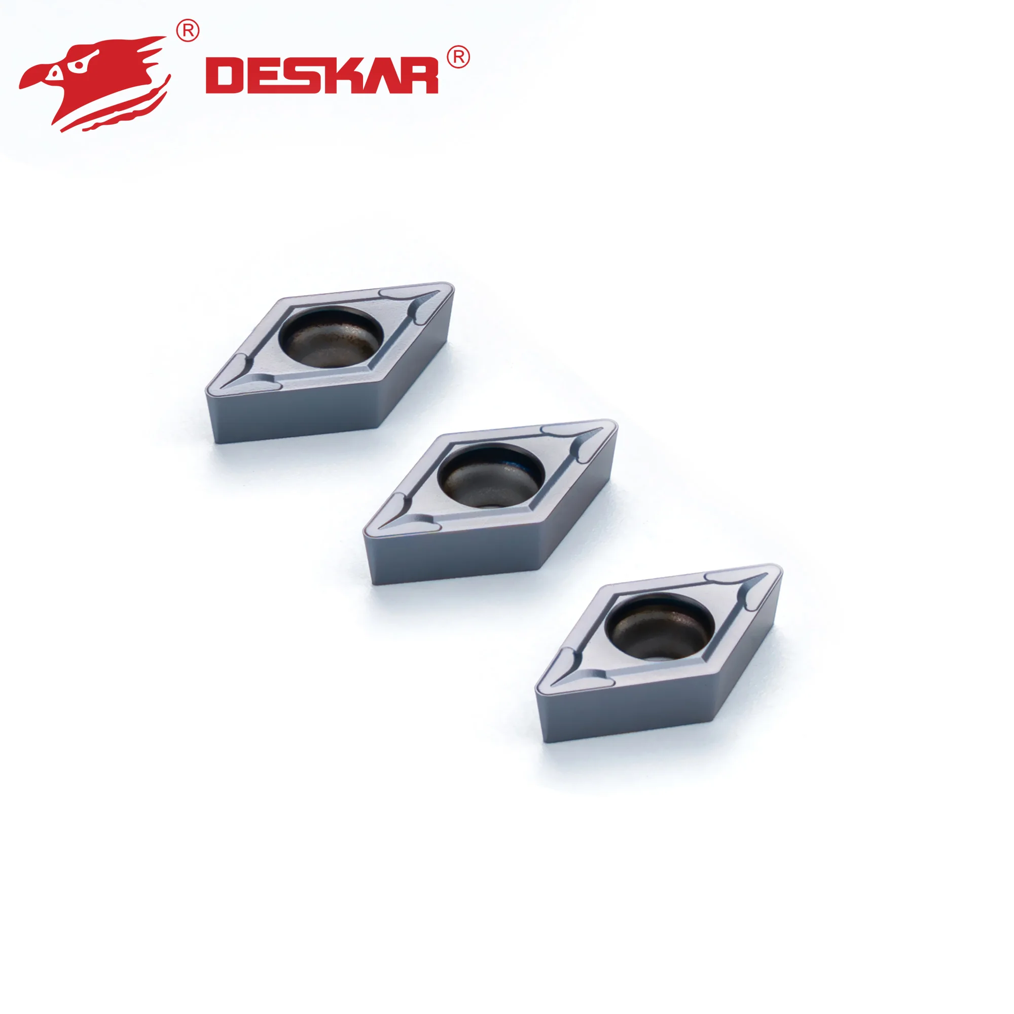DESKAR CNC Lathe Carbide Inserts Turning Tools Machining Cut Sharp Blade DCMT11T304 11T308 070204 070208  LF6018S