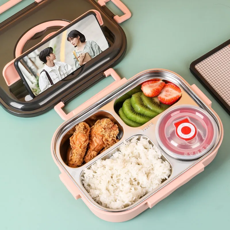 Хит продаж Ланч-бокс Bento для взрослых и детей 304 из нержавеющей стали сохранения горячей пищи