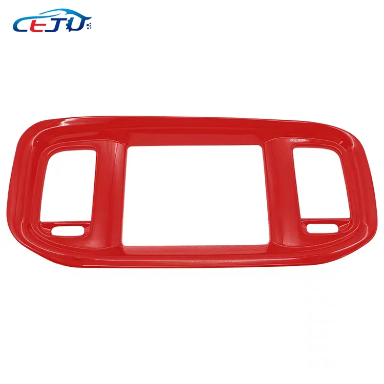 Car Accessories Car Air Conditioning Outlet Decoration Dashboard DVD Navigation Screen Frame Cover Trim For Dodge Charger 2015+