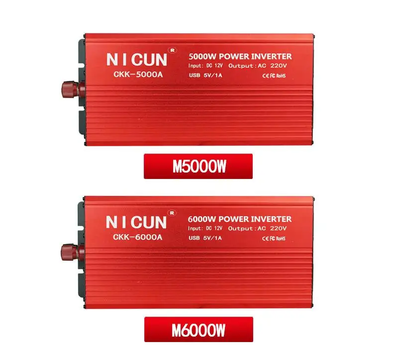 Wholesale Power DC to AC Inverter 500/800/2200/3000/5000W 12/24Vdc to 110/220Vac Intelligent Vehicle Power Inverter