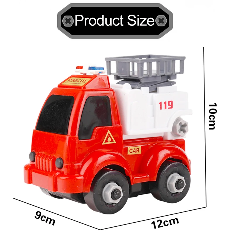 1-1 Детская Съемная сборка «сделай сам», инженерная машинка, игрушки