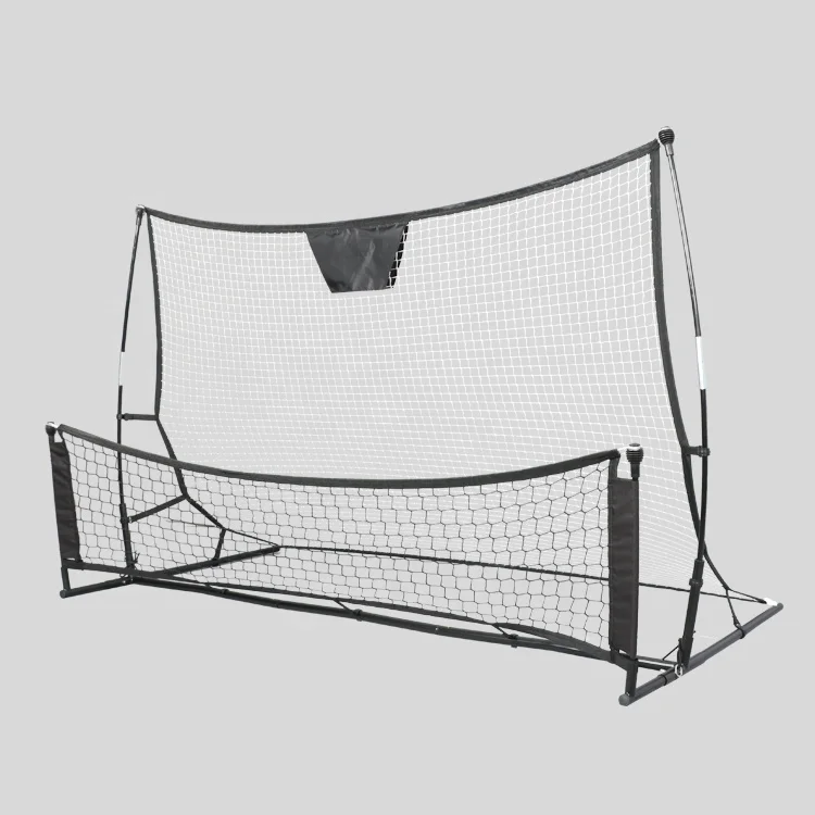 Portable double sides rebound net 2 in 1 soccer/football two sides rebounder passing and shooting  soccer practice goal