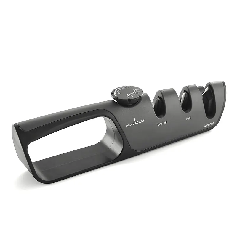 Three Stages Sharpener Carbide Ceramic in Sharpening Angle from 14 to 24 Degree Kitchen Knife Set and Scissor Sharpening knife s