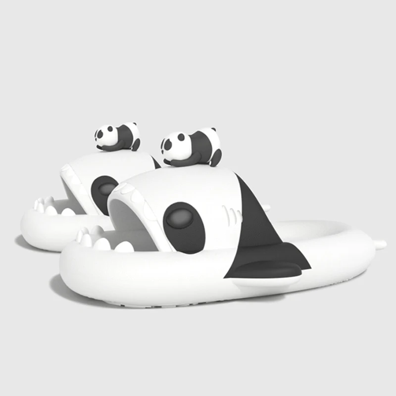 Custom Logo Adult Chinelos Masculinos EVA Home Cute Cloud Thick Bottom Beach Bathroom Pool Panda Shark Slides Slippers for Men