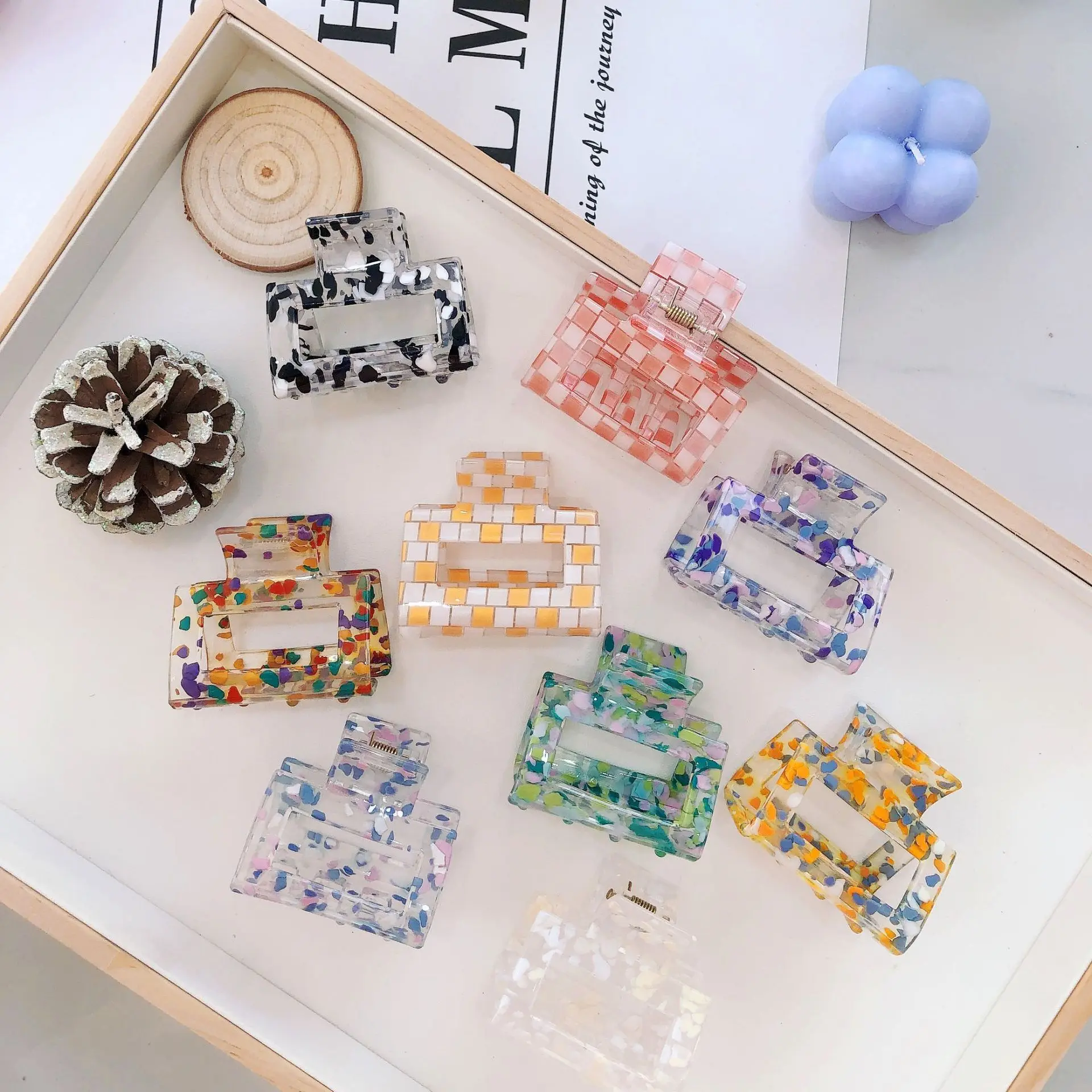 Wholesale products large hair claw clips women korean fashion acetate hair claw