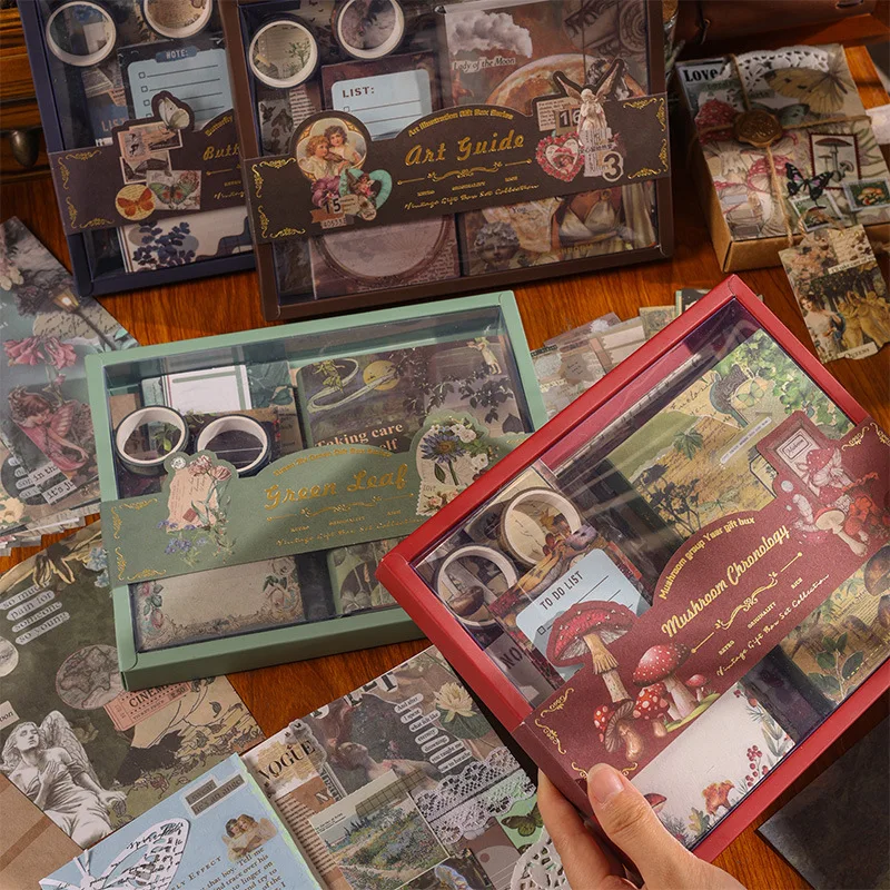 Vintage Journal Gift Set 125pieces School Season Supplies Small Gifts Elementary School Students Reward Gifts School Stationery
