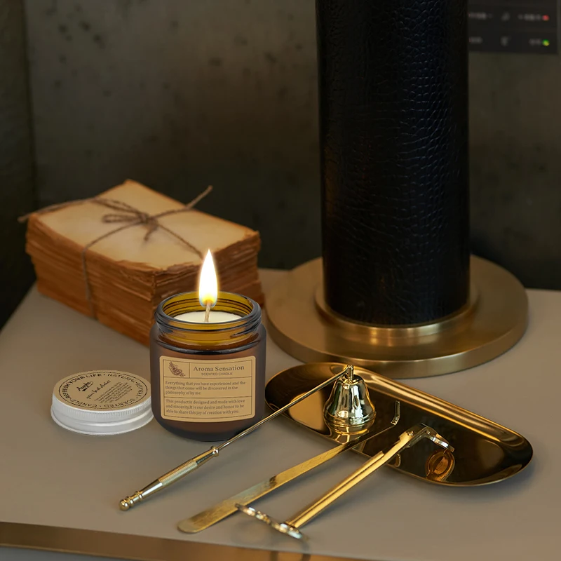 Fast Dispatch Custom Logo New Design Soy Glass Jar Scented Candle With Flower Scented