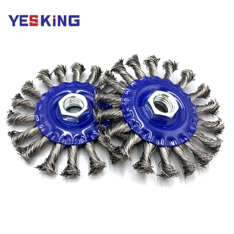 Factory new arrival Industrial weeding steel wire disc brush angle grinder round steel wire wheel brush