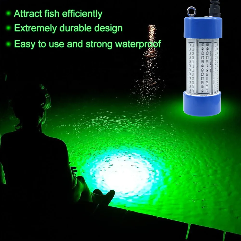 Светодио дный погружной рыболовный светильник, подводный рыболокатор с 10 м шнуром 12VDC 100 Вт рыболовная лампа