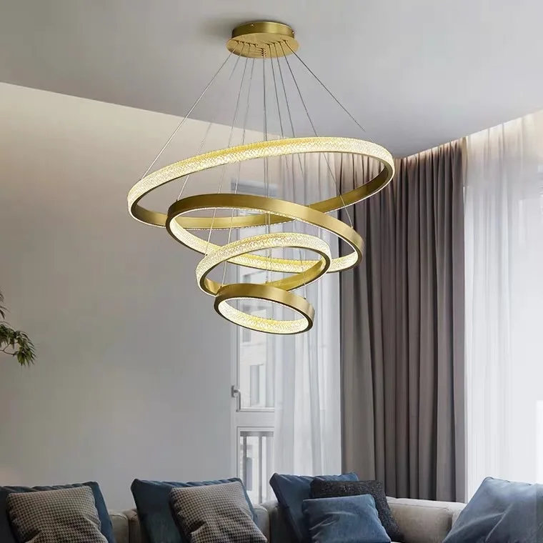 3 rings 4 rings Hotel  luxury chandelier Modern  Light Fixtures Ceiling Chandeliers Lighting