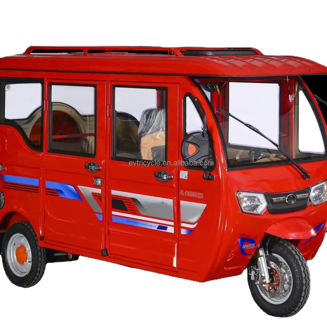 Закрытая кабина трехколесный большой размер для взрослых bajaj auto 5 мест Электрический велосипед такси пассажиров с дальностью 120 км