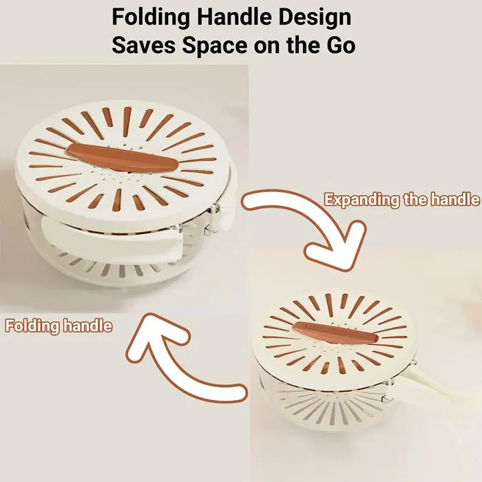 Plastic Drain Basket with Lid Handle Fresh Fruit and Vegetable Storage Containers for Washing and Drain Colanders