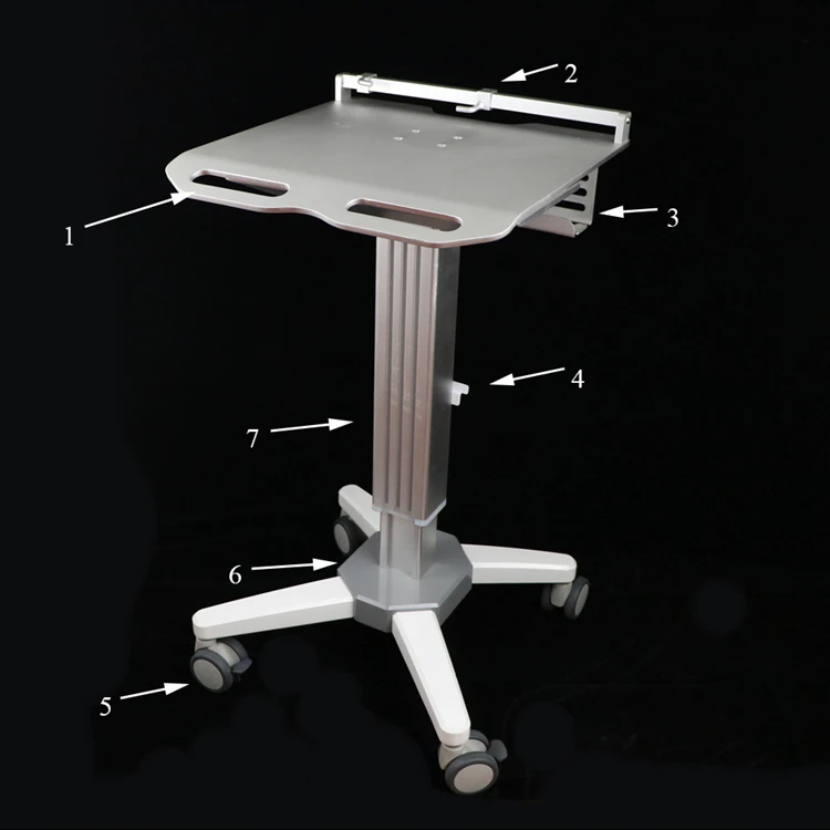 MA-Height Adjust aluminum alloy Surgical Instrument medical trolley laptop Cart For Hospital And Clinics