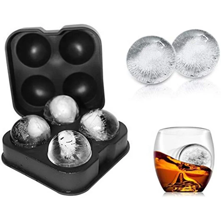2020 New Design Food Grade ball Shaped Silicone Ice Cube Tray