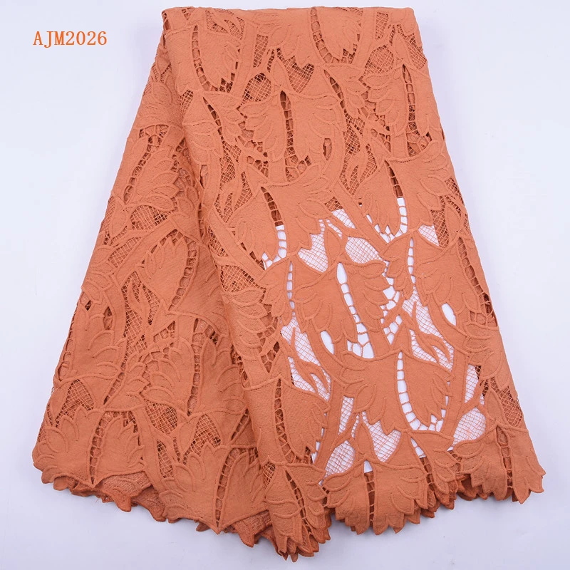 
Handmade Nigeria Guipure Lace Fabric 2021 African Cord Lace for Wedding Dress Pure White Embroidery Mesh French Lace 2026 