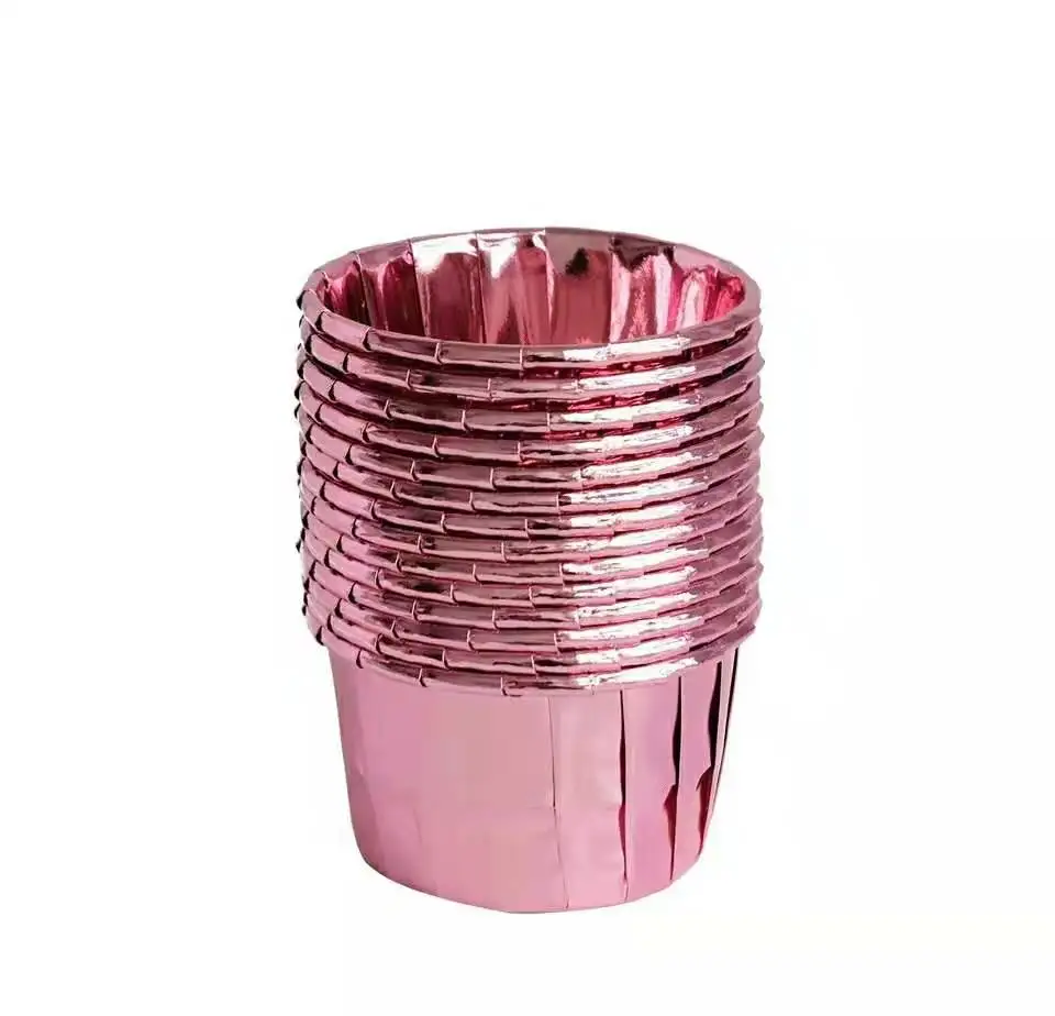 Оптовая продажа бумажные рулоны для кексов кружка выпечки золотые формочки маффинов и тортов