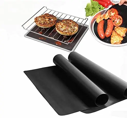 
Set of 5 discounted 0.2mm thickness ptfe 100% non-stick bbq grill mat for barbecue 