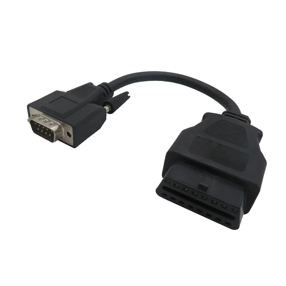 custom 16 pin obd ii connector obd2 female to db9 male cable