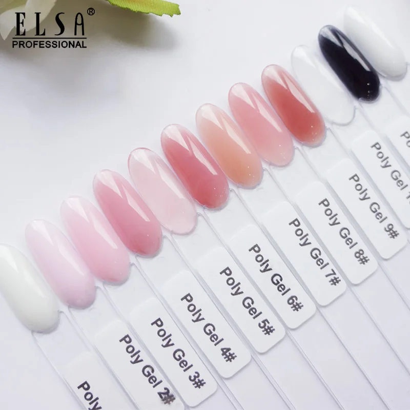 ELSA MSDS natural resin 120 color nail gel polish acrylic uv poly gel for extend nails