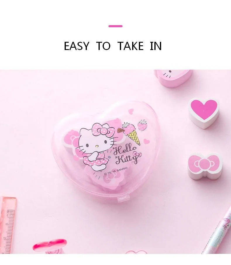 Ластик в форме сердца Hello Kitty для школы