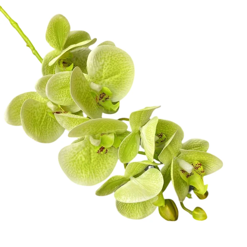 Real Touch Floral Single Stem 7 Heads 3D Printing 91cm Height Phalaenopsis Orchid Artificial Flower
