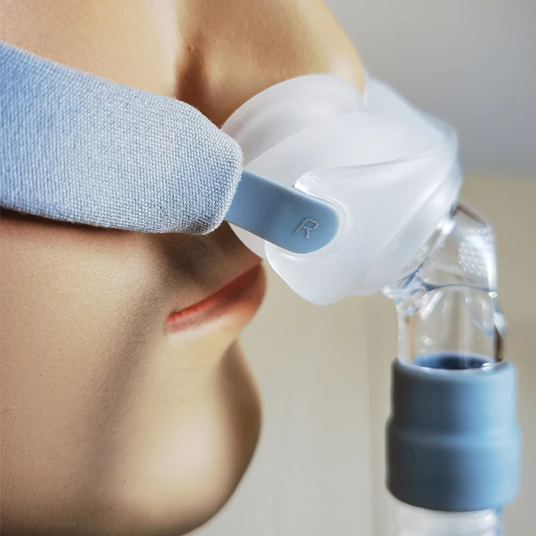 Стерильная кислородная гелевая маска для лица cpap отличного качества с дыхательной