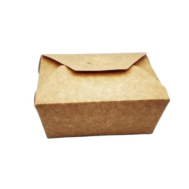 Promotion Brown Kraft Disposable Fast Food Paper Box