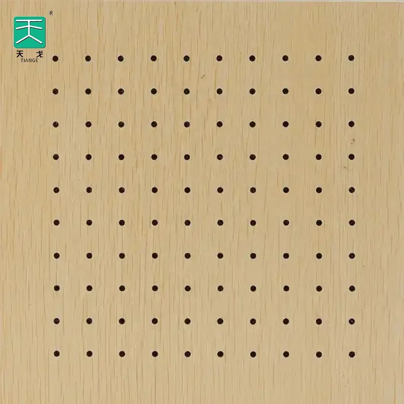 Building Project/TianGe Studio Wooden Fireproof Mgo Micro Perforated Free Standing Acoustic Ceilling Wood Panel