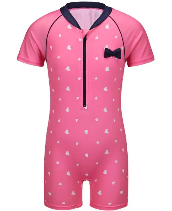 Toddler One Piece swimsuit children rashguard quick Diaper changes sunsuit