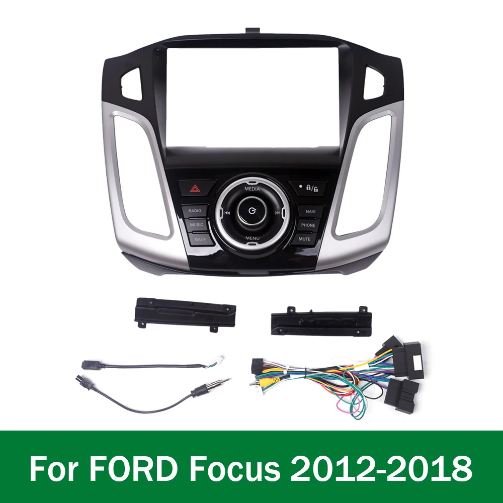 Автомобильная панель GPS-навигации для FORD Focus 2012-2018 9 дюймов экран облицовка рамка 2 Din головное устройство автомобильная стереосистема