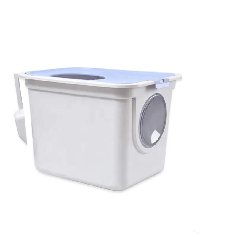 2020 New Type Pet Cat Litter Box Toilet Fully Enclosed Splash-Proof Cat Sandbox Double Door Top-in