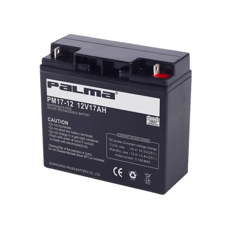 PALMA 12v17ah Lead Acid ups power backup gel batteries wholesale for CCTV
