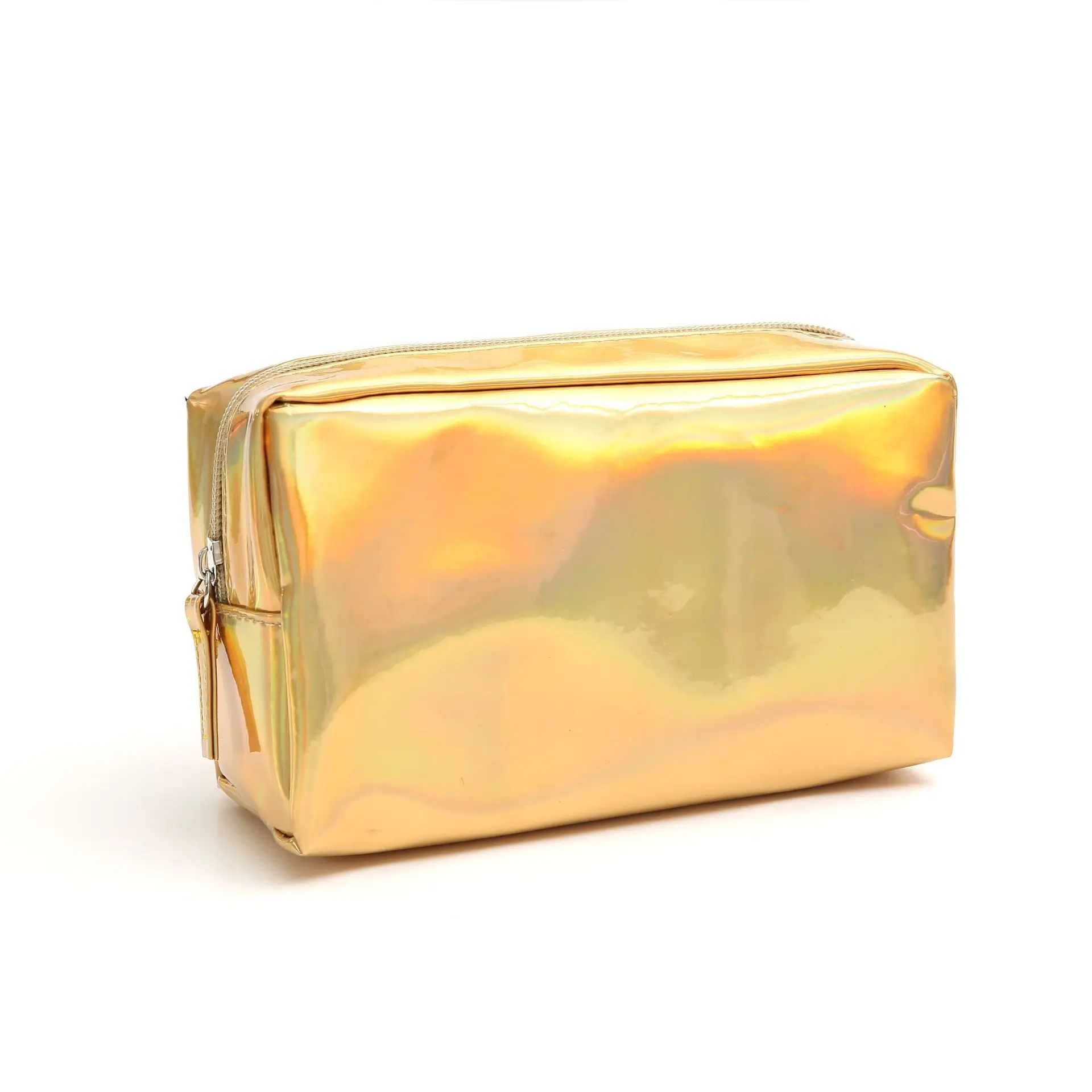 New Luxury Iridescent Toiletry Bag Waterproof Travel makeup Organizer Pouch Fashion Laser holographic metallic pu cosmetic bags