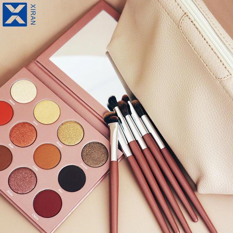 Custom Your Own Brand 12 Shades Eye Shadow Palette Wholesale Pressed High Pigment Matte, Shimmer And Metallic Eyeshadow