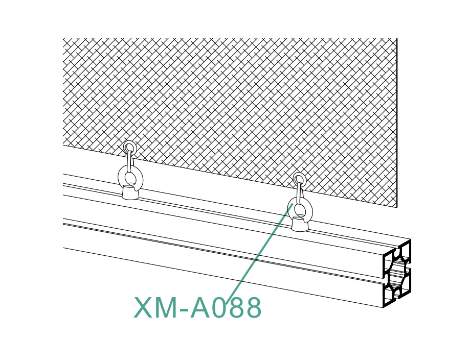 M1000 Square Profile for clean rooms,40*40 4-way aluminum extrusion