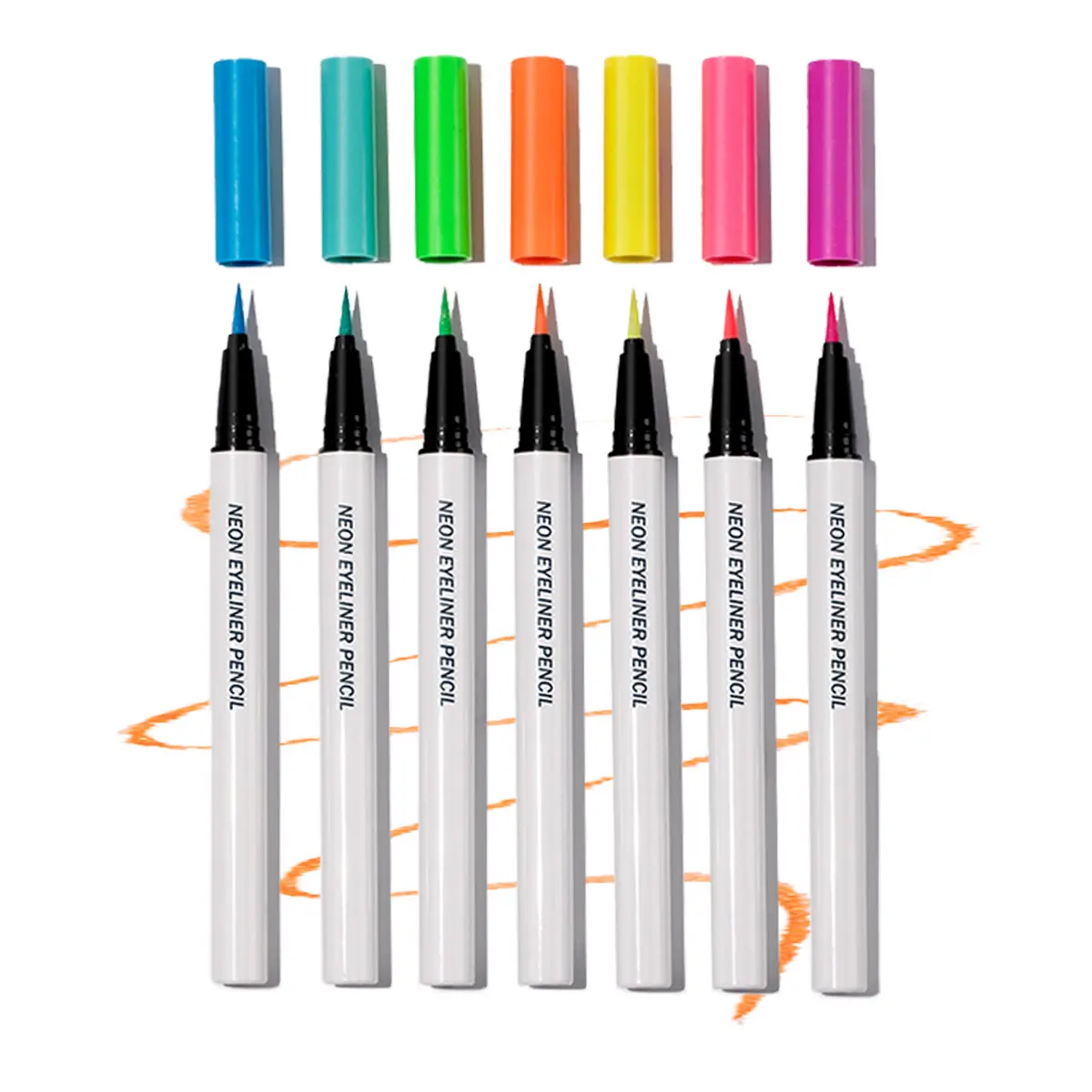 OEM Custom 7 Color Neon Vegan Waterproof Long Lasting Double Head Eyebrow Pencil Mineral Based for Eye Makeup