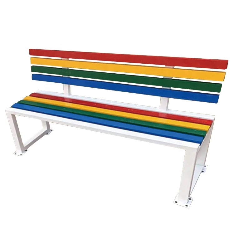 Composite Wood WPC Outdoor Fitness Station Leisure Bench Outdoor Park Bench Seating Bench Chair