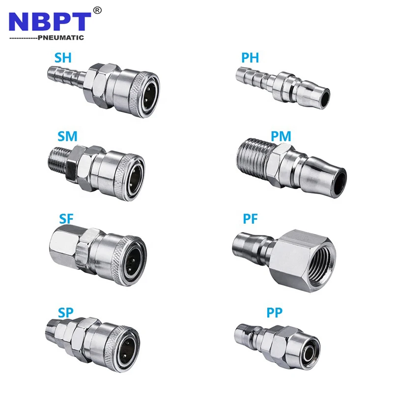 Carbon Stainless Steel Aluminum Hydraulic Hose Fittings Male Quick Connect Steam Oil Hydraulic Quick Coupling Pipe Hittings